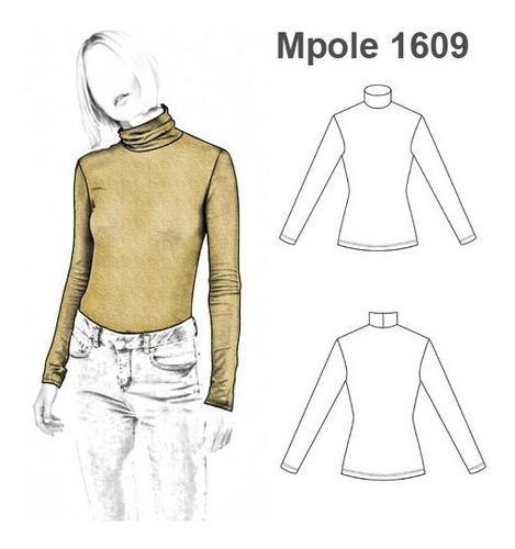 ( Moldes De Ropa)  Remera Beatle Mujer 1609