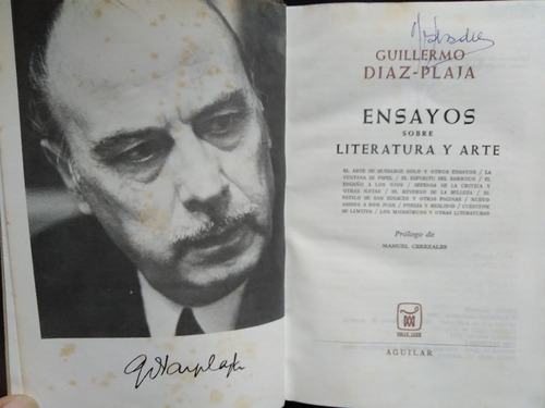 Ensayos Sobre Literatura Y Arte Guillermo Díaz Plaja 1464pag