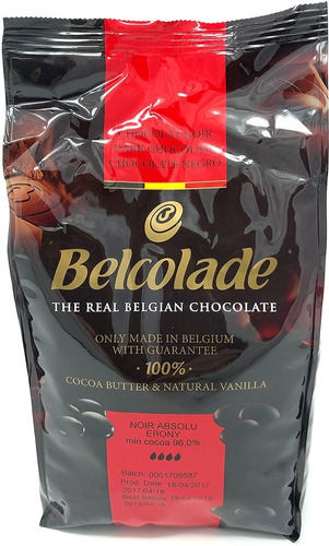 Chocolate Belcolade Bitter 96% Licor De Cacao