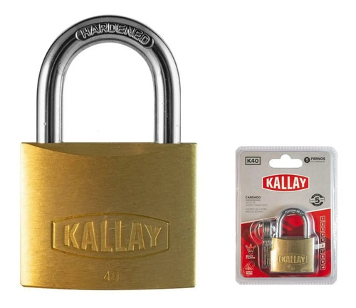 Candado Kallay 40 Mm Doble Traba - Antiganzua - 3 Llaves