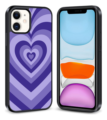 Funda Okk iPhone 11-corazón Purpura