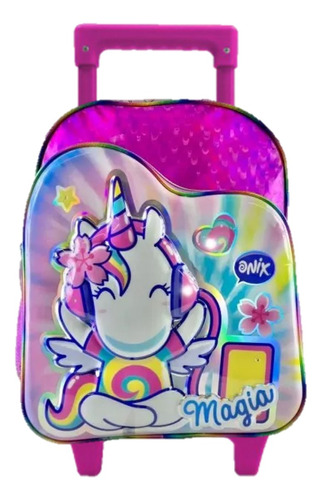 Mochila Unicornio Onix Primaria Con Carro Vs2024