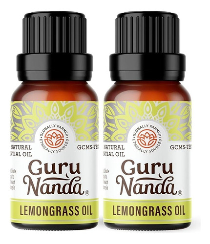 Aceite Esencial Lemongrass  Aromaterapia Guru Nanda Pack X2