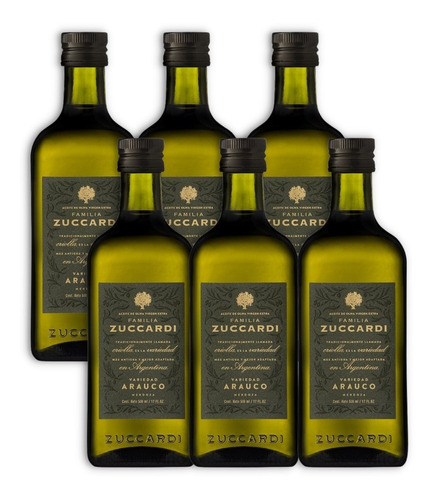 Aceite De Oliva Virgen Extra Arauco Caja X6 500ml Zuccardi