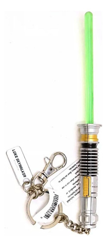 Llavero Disney Oficial Star Wars Sable Laser Verde Con Luz