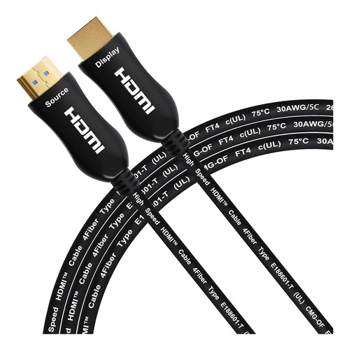 Cable Hdmi De Fibra Óptica Ibirdie 4k Cl3 Empotrado En Pared