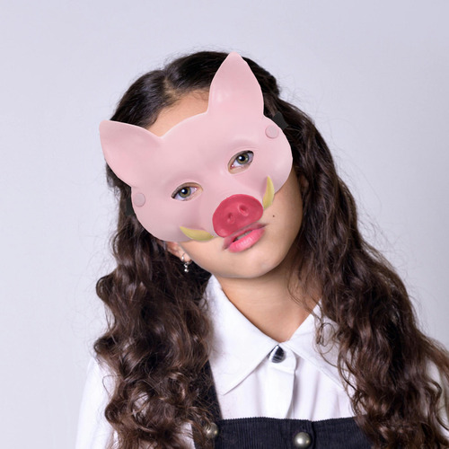 Máscara Infantil De Cosplay Con Forma De Cerdo, Suave Espuma