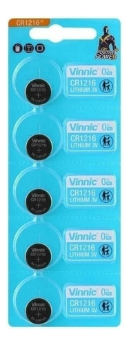 Pilas Cr1216 De Litio Vinnic Originales X5 Unidades H3