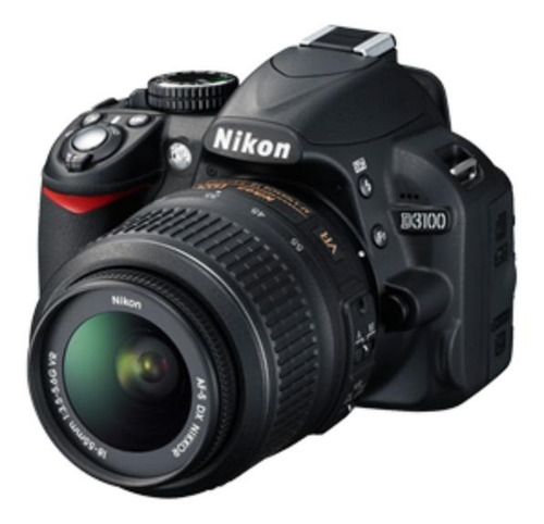 Nikon Kit D3100 + lente 18-55mm VR DSLR cor preto
