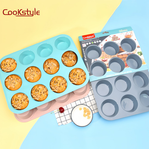 Molde De Silicona Para Muffins 12 Cavidades Cookstyle