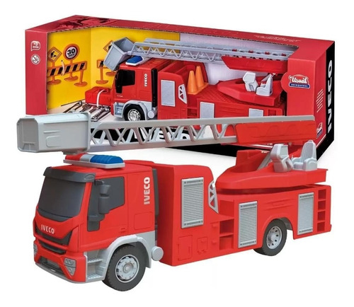 Caminhão Miniatura Iveco Tector Bombeiro De Brinquedo 583