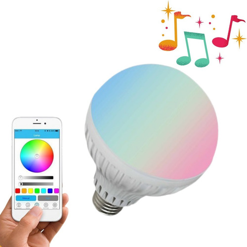 Foco Bocina Bluetooth Led Colores Control Remoto
