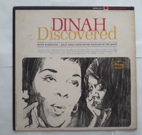 Lp Vinil (vg) Dinah Washington Dinah Discovered Ed Eua
