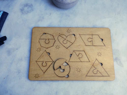 Imagen 4 de 5 de Juego De Figuras Geometricas Madera Juego Didactico Niños B