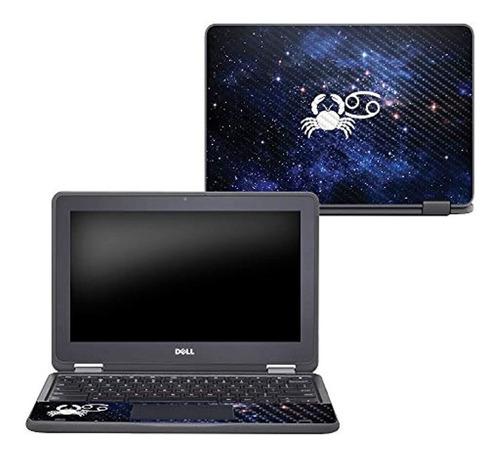 Mightyskins Piel De Fibra De Carbono Para Dell Chromebook 11