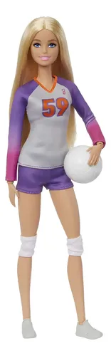 Barbie To Move Articulada Esportista Jogadora De Vôlei Hkt72