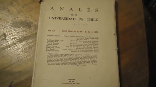 Revista Anales Universidad De Chile 1934  Patagonia M Gunge