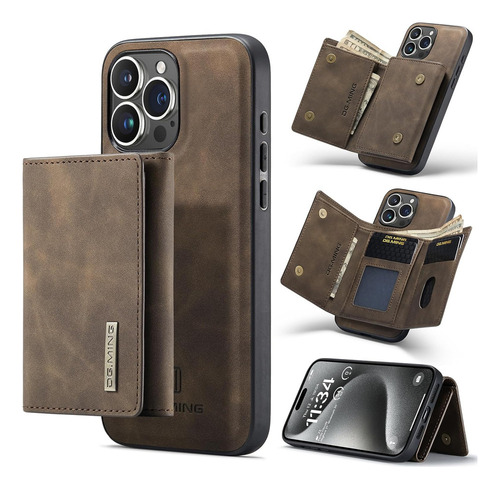 Funda Tipo Cartera Con Atracción Magnética For iPhone