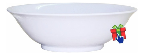 Ensaladera 20cm Melamina Blanca Plastico Grueso Bowl