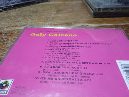 Cd Galy Galiano Tu Amor Es Fuego (Usado)