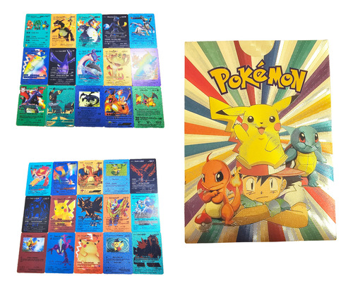 Cartas Pokemon X55 Metalizadas Coleccionables, Personajes