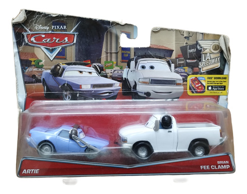Cars Mattel Artie Y Brian Fee Clamp 1:55 Azul Claro