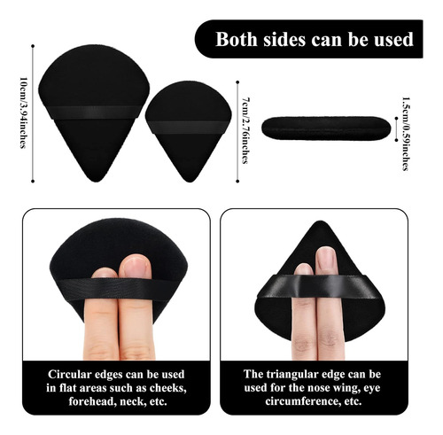 12 Unidades De Maquillaje En Forma De Triángulo En Forma De