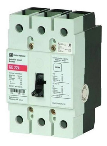 Gd3030 Cutler Hammer Breaker 30 Amp 3 Pole
