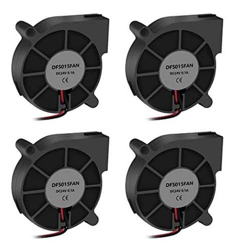 Umlife 4pcs Ventilador De Impresora 3d 5015 Dc 24v Ventilado