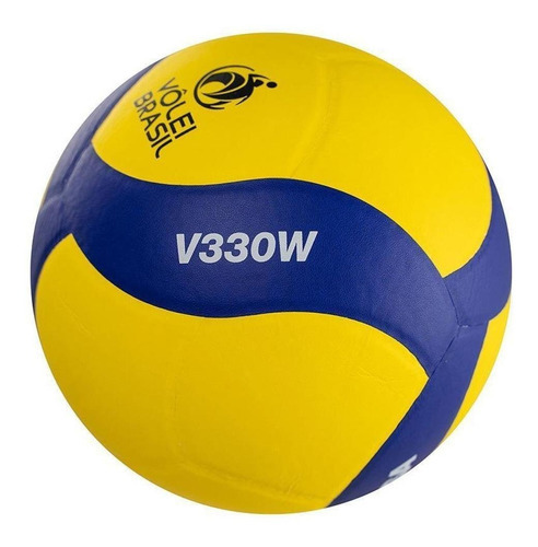 Pelota Mikasa Court V330w para voleibol, color amarillo y azul