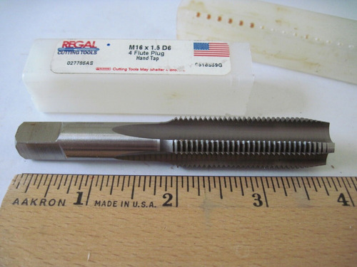 Regal Cutting Tools 027785as M16x1.5 Hss 6h D6 4 Flute P Jjh