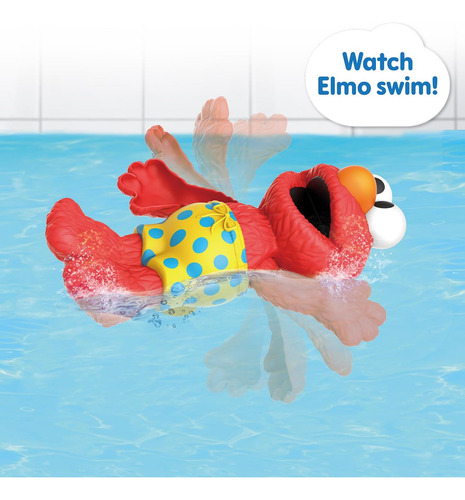 Barrio Sésamo Swim And Splash Elmo Wind Up Bath And Pool Toy