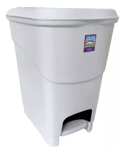 Papelera Pedal Bin Cudrada 9 Litros Alfa Hogar