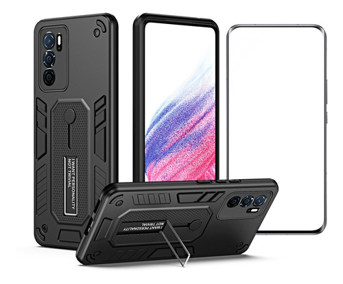 Funda Para Oppo A16/a16s, Soporte Metálico Con Película De V