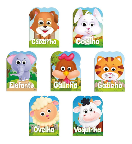 Kit 7 Livros Infantis Coleção Olha Quem Sou ! - Animais