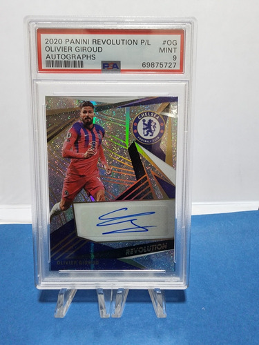 Barajita Panini Autografiada Oliver Giroud. Chelsea. Psa 9