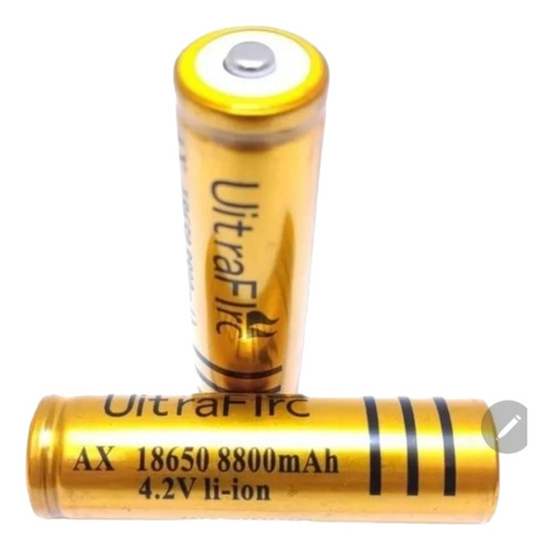 2 Pila Bateria Medida 18650 4.2v Bocina Lampara Ventilador 