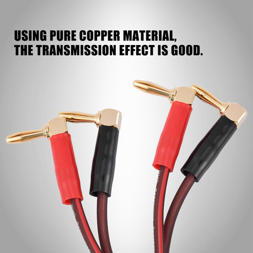 Altavoz Banana Plug Cable Hi-fi De Cobre Puro En Ángulo Rect