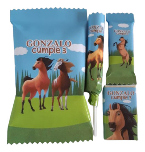Candy Bar Spirit Caballo Golosinas Personalizadas 10 Niños