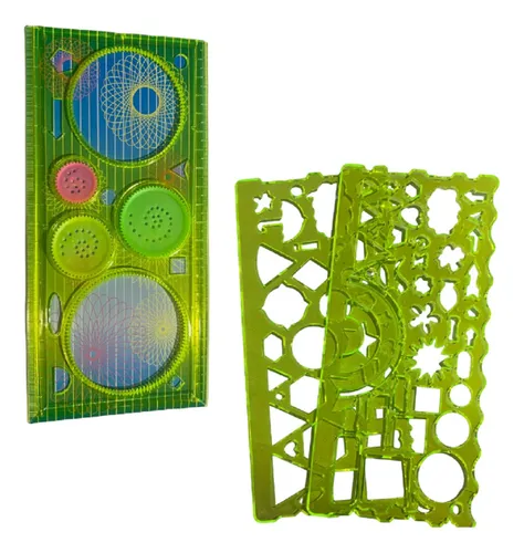 Set Espirografo Regla De Figuras Mandala Regla Figuras