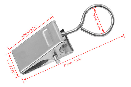 Clips Para Cortinas, 100 Piezas, De Metal De Primera Calidad