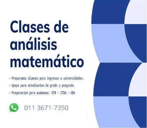 Imagen 2 de 4 de Clases De Estadística , Análisis Matemático, An. De Datos
