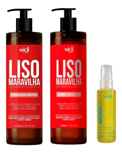 Kit Shamp E Condi Liso Maravilha Com Argan Oil - Widi Care