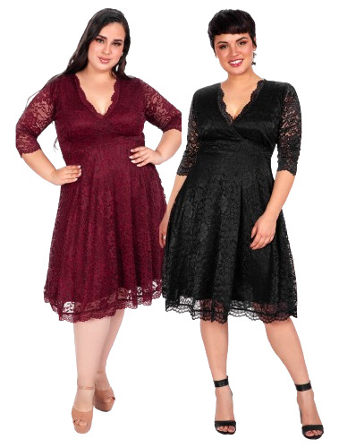 Hermosos Vestidos De Encaje Para Gorditas L, Xl, Xxl Plus 