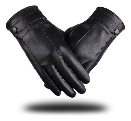 Guantes De Piel For Hombre, Cálidos, For Moto De Invierno