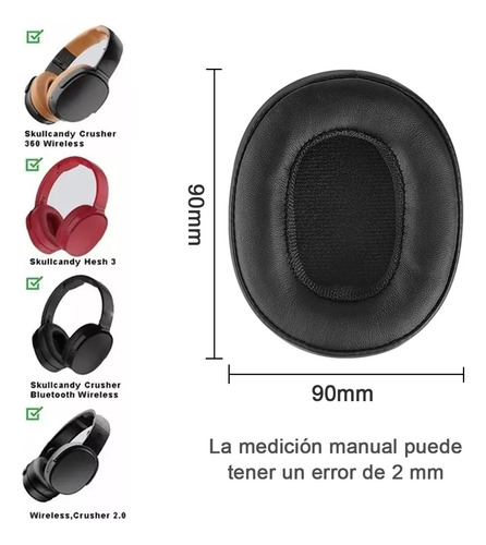 Par De Almohadillas Para Auriculares Skullcandy Crusher Hesh