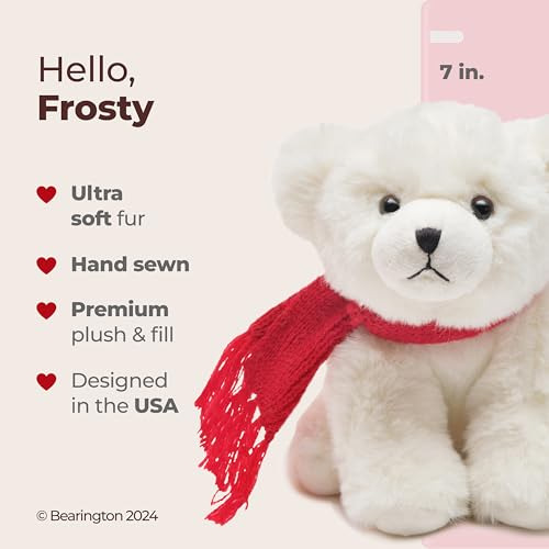 Oso De Peluche Bearington Frosty Oso Polar, De 7 Pulgadas, A