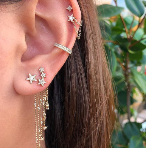 Conjunto Pack Caravanas Ear Cuff Minis