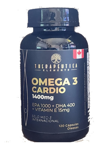 Omega 3 Cardio 1400mg Dha 400mg + Epa 1000mg 120 Cápsulas Sabor Sem sabor