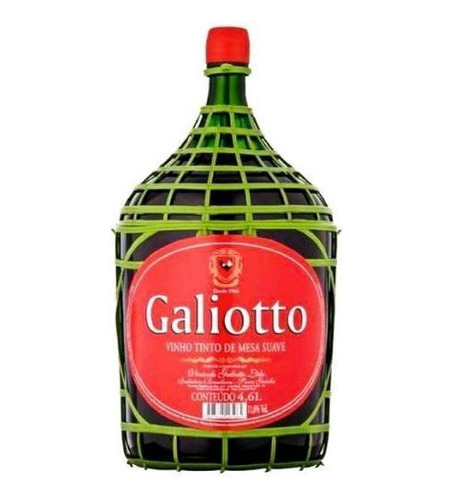 Vinho Tinto Suave Galiotto 4,6 L - Saboroso E Refrescante